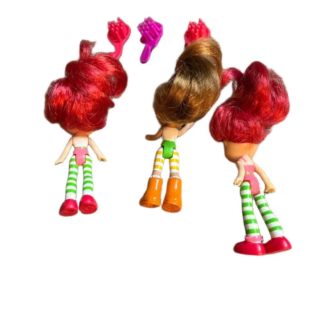 Strawberry Shortcake Orange Blossom Mini Doll Lot Rooted Hair Snap On Clothes 3